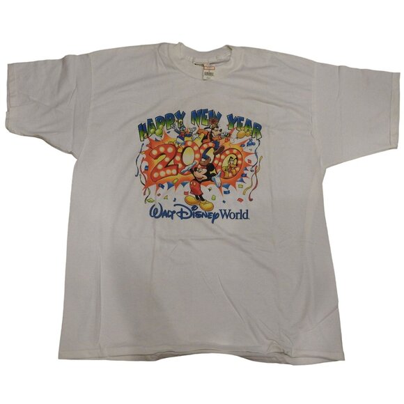 NWT Vintage 1999- 2000 Disney New Year's Eve & Happy New Year T-Shirt XL #1 - Picture 1 of 7